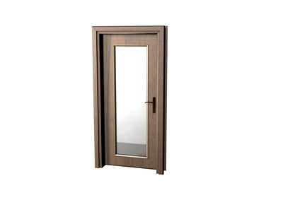 JDOORS01 WITH FULL SIZE FROSTED GLASS