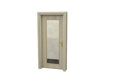 JDOORS01 WITH FULL SIZE FROSTED GLASS